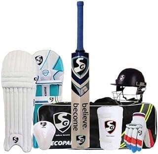SG Cotton and PVC Cricket Kit for Adult - (Multicolour) 7 Pieces