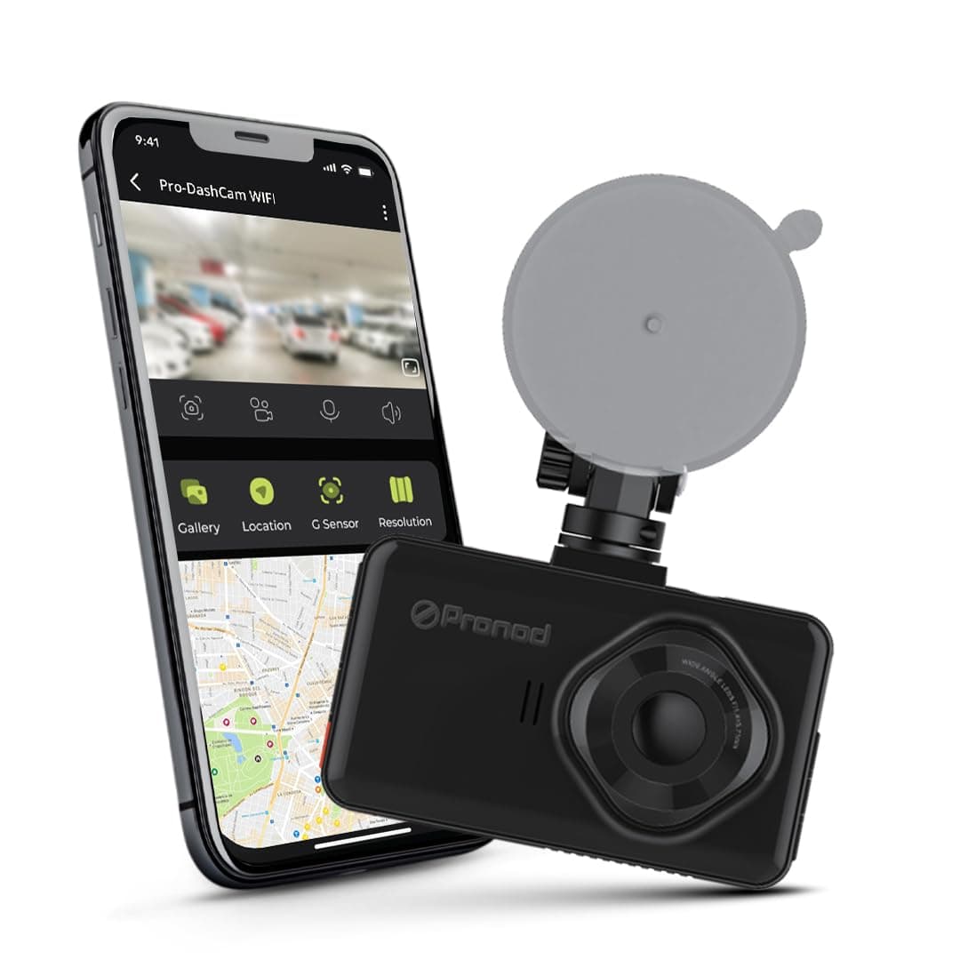PRONOD 2K+1K Dash Cam for Car Front and Rear | Dashcam for Car with Mic, 3" Touch Screen, WiFi App Control, GPS Tracking, Night Vision, G-Sensor, 24H Parking Mode, Supports 128GB | Free Hardwire Kit