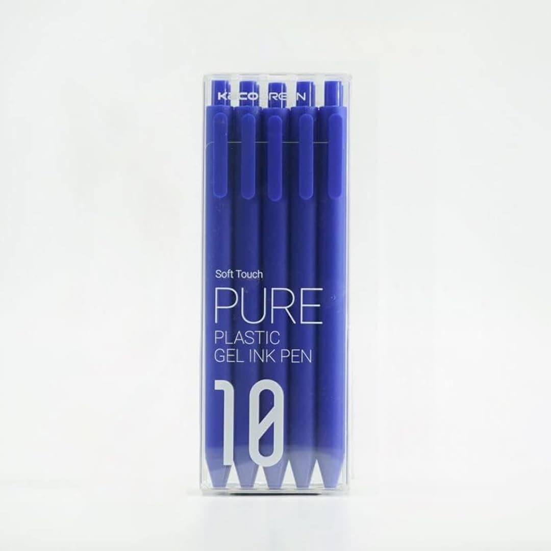 Kaco Pure Blue 0.7mm Gel Pens- Pack of 10