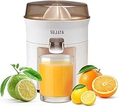 Sujata Citromatic Juicer|40 Watts|110 RPM|Direct Flow for Unlimited Capacity|Citrus Juicer| (White)
