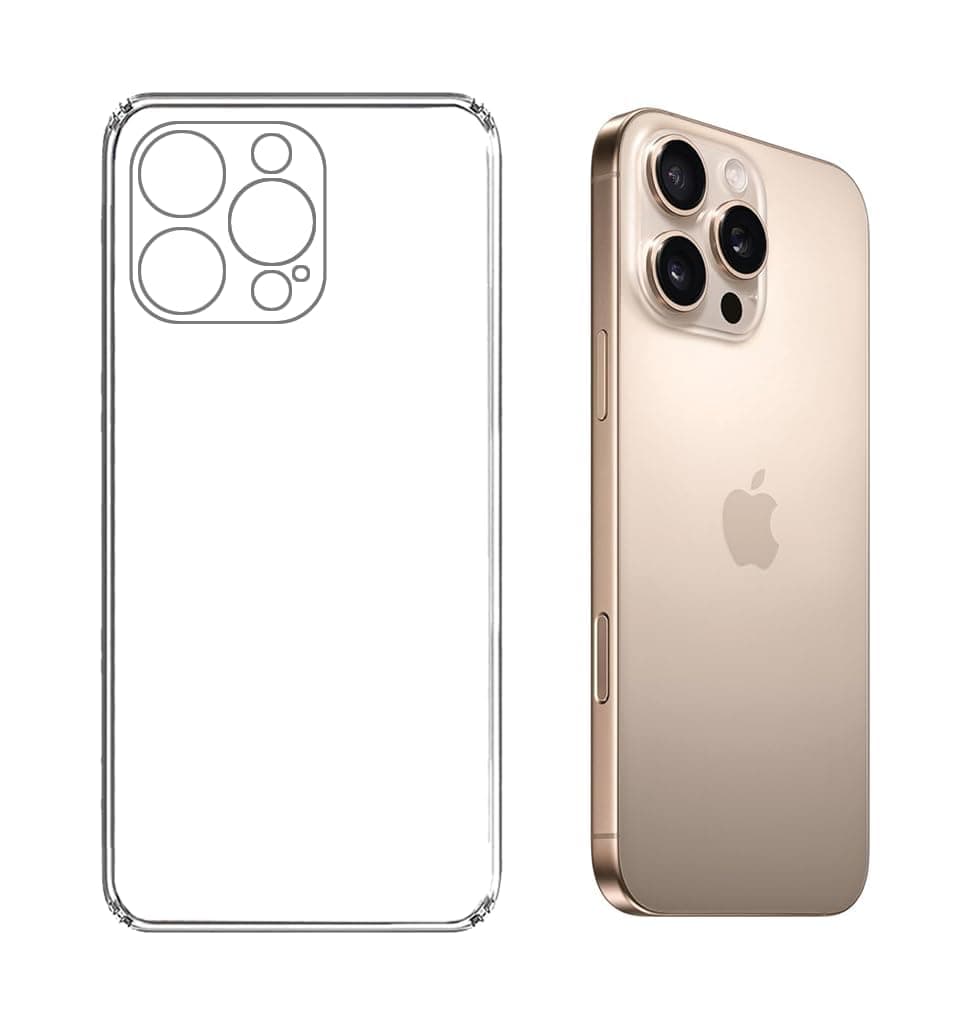 Amazon Brand - Solimo Camera Protection Basic Cover Case for iPhone 16 Pro Max | Ultra Clear Soft Case | Anti-Slip Grip (Silicone, Transparent)