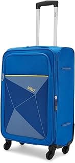 Safari Polyester 65 cms Blue Softsided Check-in Luggage (PRISMA654WBLU)-26 Inch