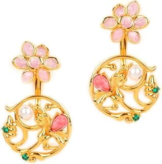 Shaya by Caratlane | 925 Silver|Nakhrewali Aunty Ear Jackets in Gold Plated | Gifts for Womens & Girls