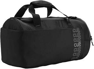 CULT Cultsport 35L Gym/Duffle Bag for Men & Women | Water-Resistant Sports Travel Bag with Shoe Compartment, Adjustable Shoulder Strap, Side Pocket & Spacious Main Storage – Black