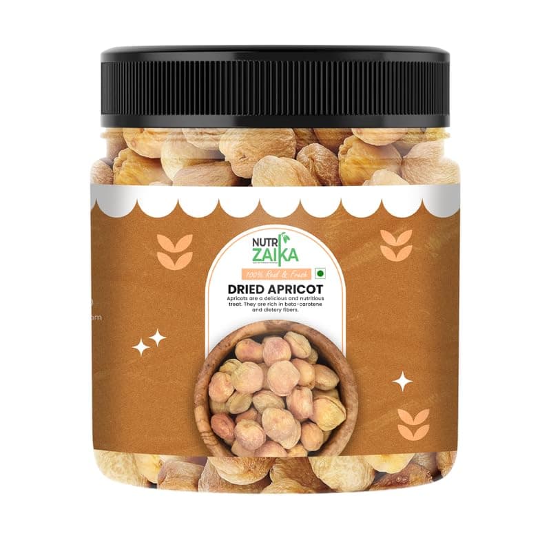 NUTRIZAIKA Apricots Dry Fruits 250 gm | Dried Apricot, Dry Fruits Dry, Turkish Apricot, Seedless, Khumani Dry Fruit | Khurbani For Eye Health
