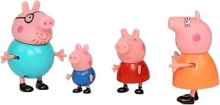 Peppa Pig Toys Family Figure Set, 4 Family Figures, Preschool Toys for 3 Year Old Girls and Boys and Up