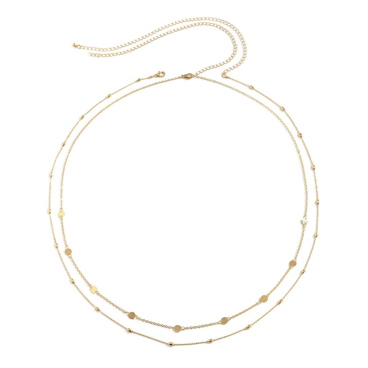 Aaishwarya Set Of 2, Gold-Toned Dual Strand Waist Chain For Women and Girls | Valentine gift for Girlfriend, Wife | Stylish Minimal Kamarband, Hip Chain for Saree and Skirts