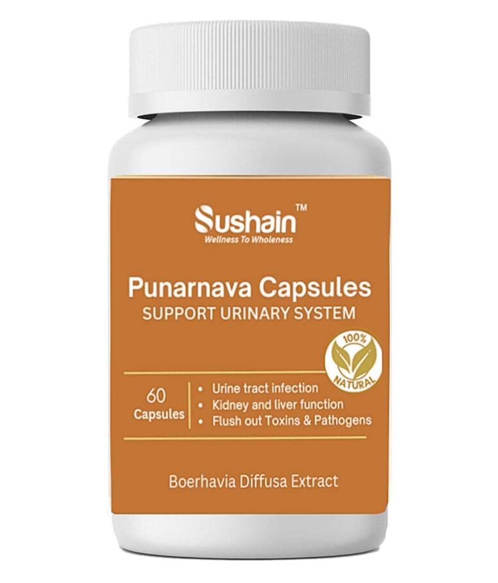 Sushain Punarnava Capsules 500 MG | Best For UTI | Kidney And Liver Care | Punarnava Supplement