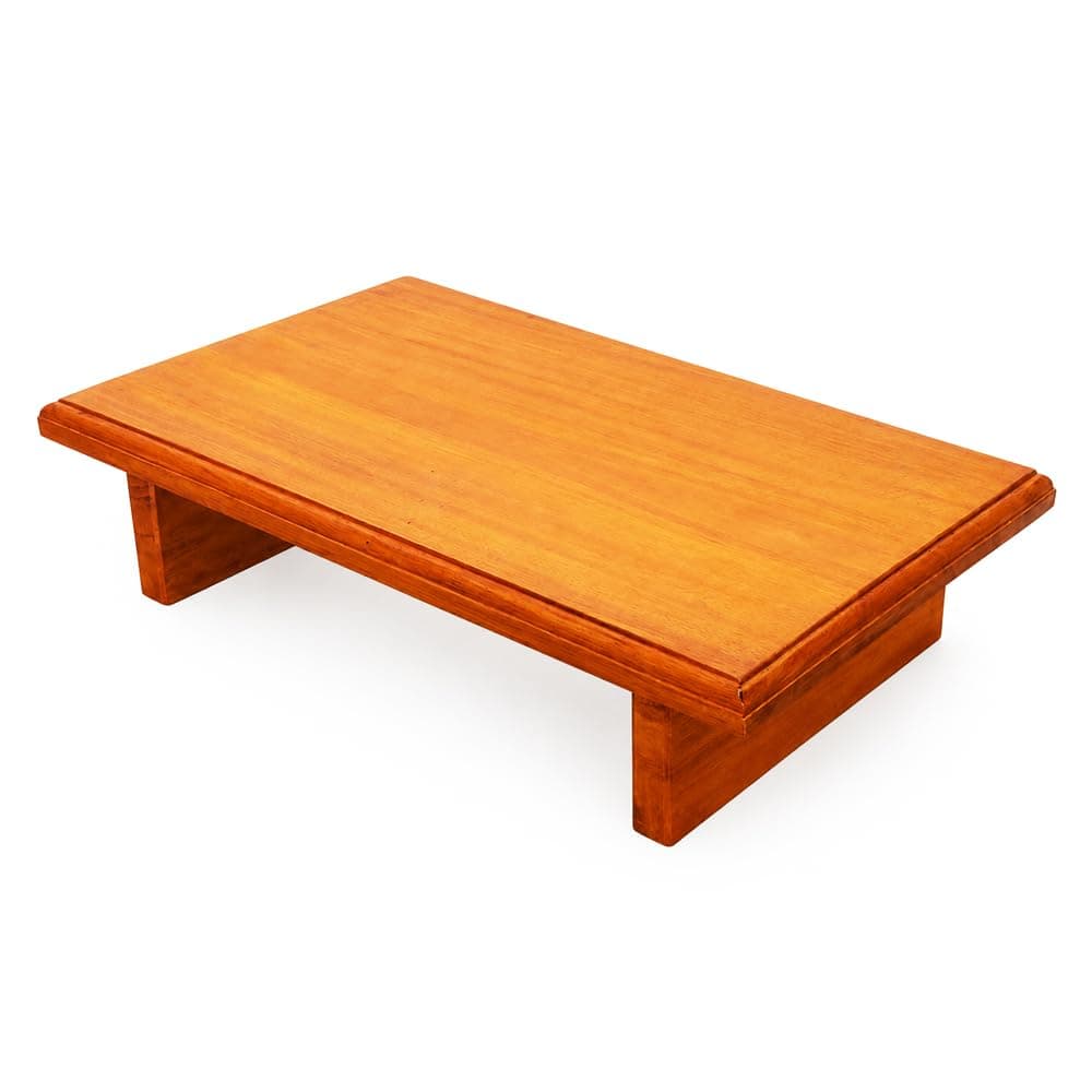 MEXZA™ Handcrafted Wooden Puja Peeta Chowki Stool palaka, Low Height/Pooja Chowki/Mini Stool/Footstool Puja Asana