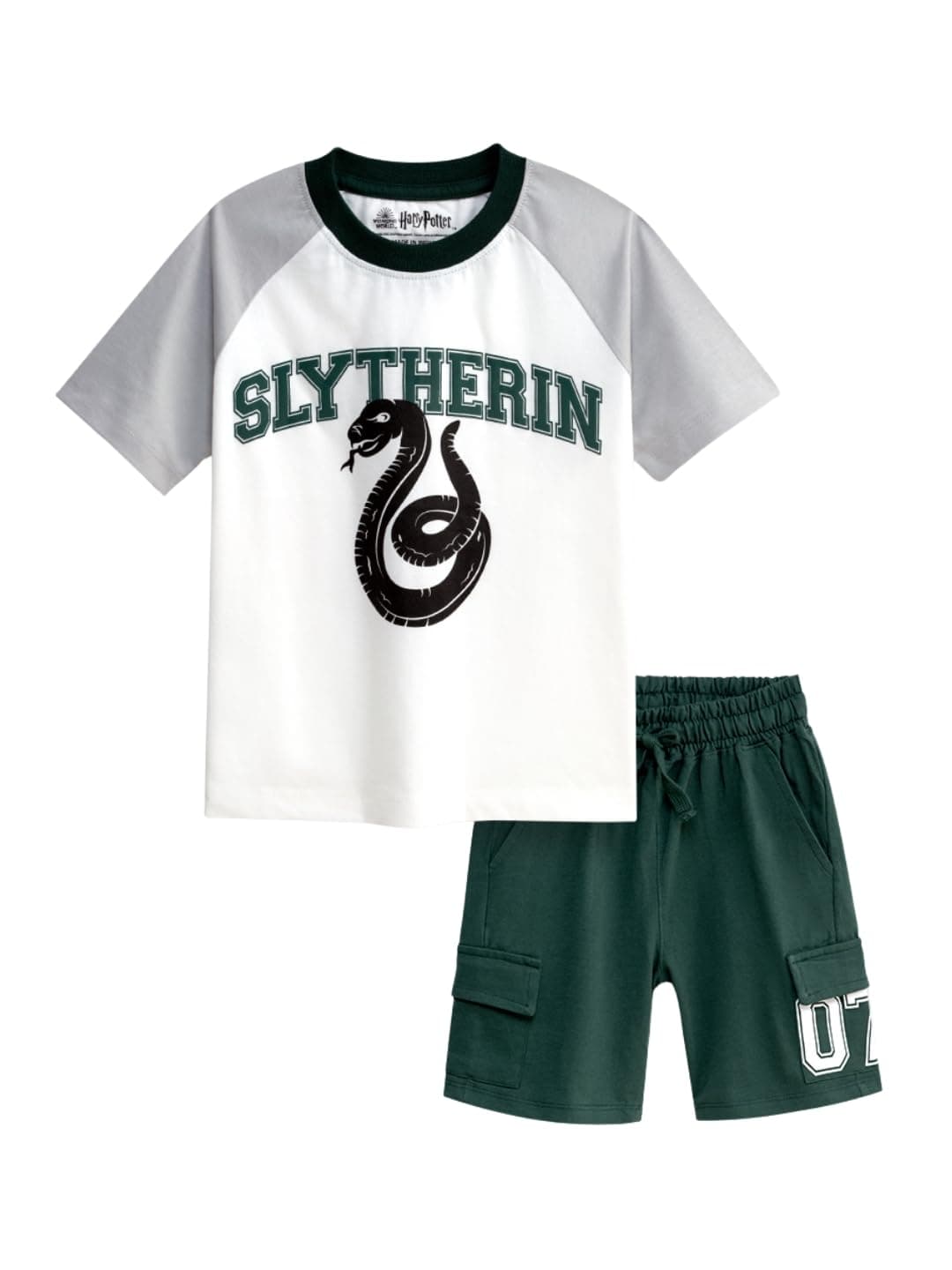 Nap Chief Kids Cotton Official Harry Potter Co ord Set for Boys & Girls, T Shirt and Shorts for Casual Wear