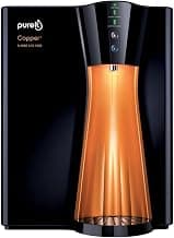 Pureit RO+UV+MF+Copper+Mineral | 7 Stage Purification | 8L Capacity | Suitable for Borewell, Tanker & Municipal Water | Table Top | Wall Mountable | Black & Copper