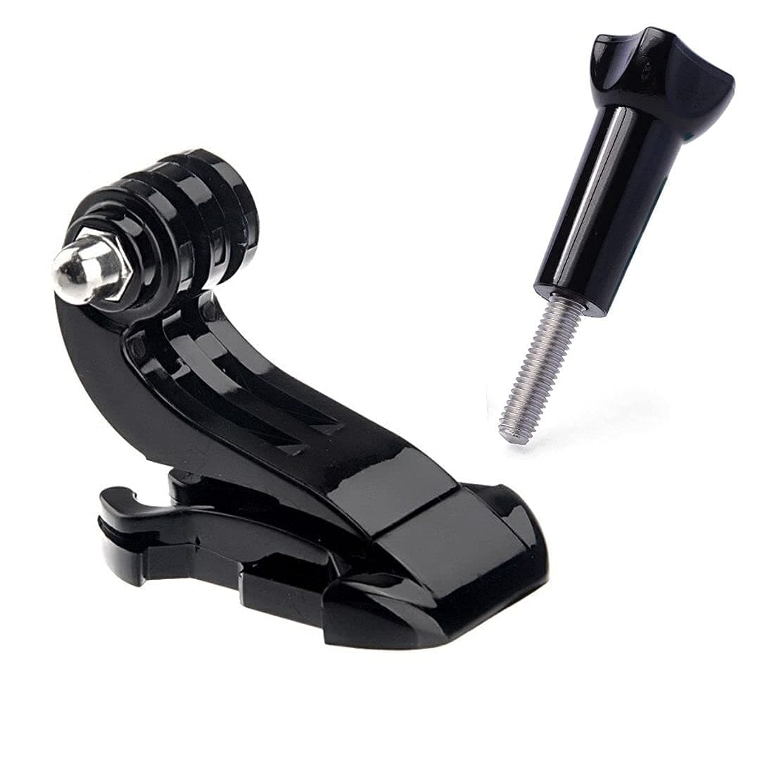 SIDRUM J Hook Buckle Mount for Gopro, Helmet Mount Base Compatible with All GoPro Max/GoPro Hero 10 9 8 7 6 5 4 3+ 3 HD and Other Action Cameras(JHook+Screw)