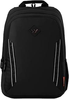 Wildcraft Dark Edition 45 L Premium Laptop Backpack for Men & Women | Fits 15.6 inch Laptop | Padded Shoulder Straps, Multi Compartments, Anti-Theft Zippers | Business Travel Bag | Dark Black