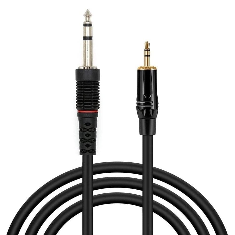 SeCro 6.35mm to 3.5mm Stereo Jack Cable, 6.35mm 1/4 inch to 3.5mm 1/8 inch TRS Stereo Audio Cable for iPod Laptop Smartphone, PC, Home Theater, Guitar, Amplifier and Mixing Console (1.5 Meter,Black)