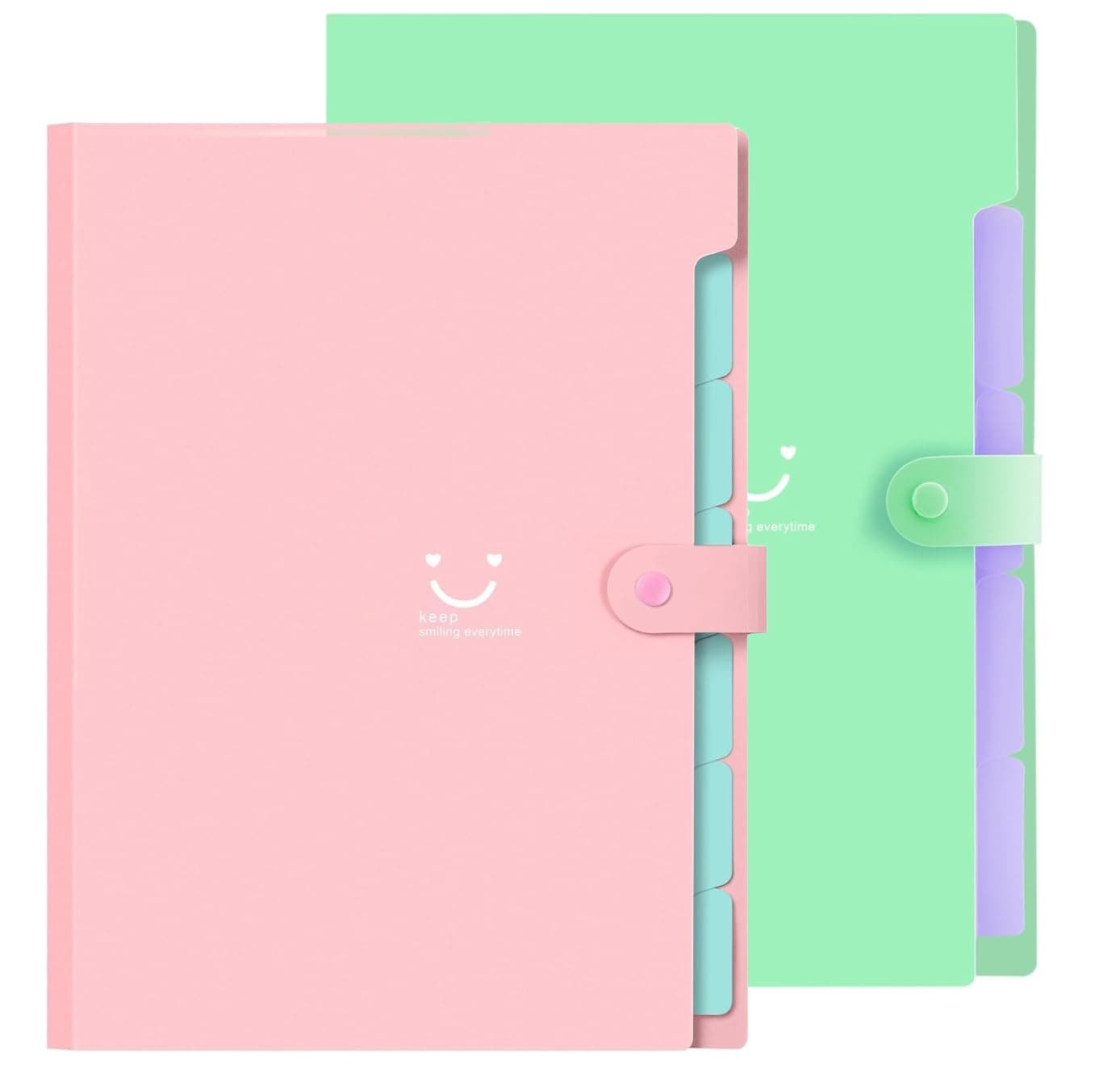 Corslet 5 Pockets Expanding File Folder/Holder for Interview, Organizer for Letters, Note, CV, Interview documents, Cards for School/College, Office (Multicolor, Pack of 2)