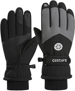 GUSTAVE® Winter Gloves for Men Women Warm Splashproof Windproof Hand Gloves for Winter Riding Touch Screen Finger Anti-Slip Design, Ski Glove, Bike Glove, Cycling