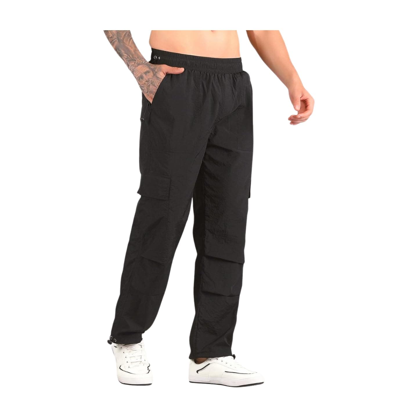 Men’s Water-Resistant Parachute Pants | Mens Bottom Wear | Cargo Pants for Men | Korean Pants for Man | Baggy Trackpants | Lightweight Multi-Pocket Utility Fit – Freedom to Move & All-Day Comfort