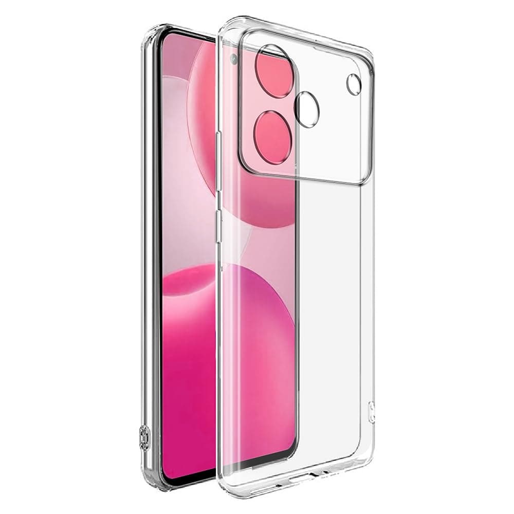 Amazon Brand - Solimo Mobile Cover for Realme P4 5G (Soft & Shockproof Back Case with inbuilt Cushioned Edges), Clear