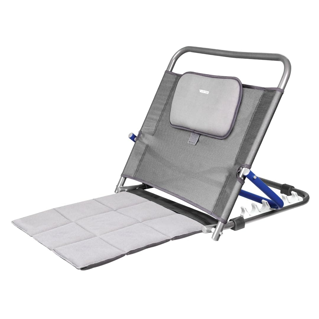 Vissco Hospital Bed Rest for Patients, Padded Cushion Back Support for Bed, Adjustable Incline for Post Surgery, Paralysis and Recovery, Comfortable Backrest for Men and Women (Universal, Ivory/Black)