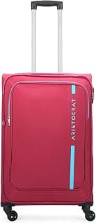 Aristocrat Medium Polyester Hybrid Spinner Suitcase Dasher 4W STR 68 RED, 43 Cm