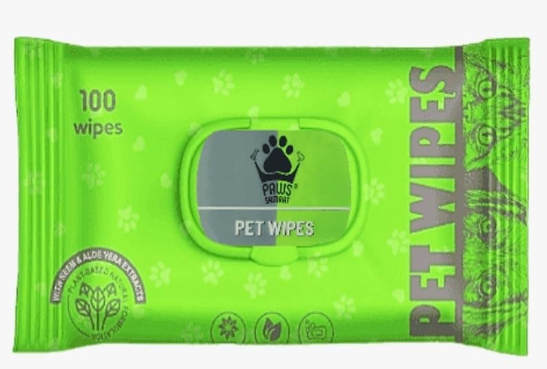 BUSZBO Hypoallergenic Dog Wipes, Cleaning and Odor-Controlling Grooming Wipes for Paws, Body, and Butt, Perfect for Puppy and Adult Dogs, Fresh with neem & Aloe Vera extracts. (Pack of 100)