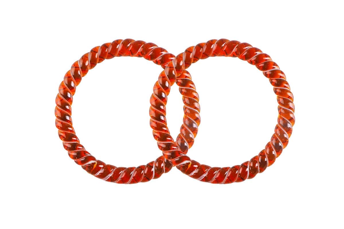 SMILUNE Twisted Spiral Crystal Glass Bangles for Women & Girls | Waterproof, No Color Fade | Ideal For Ethnic, Casual & Parties | Pack of 2