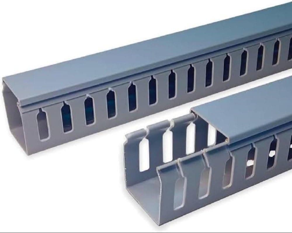 AR TAPES & PLASTICS PVC Duct Cable Tray Managers/Wiring Channels/Cable Tray PVC FRLS Type (Grey, 25mm*60mm*50cm, Pack of 5