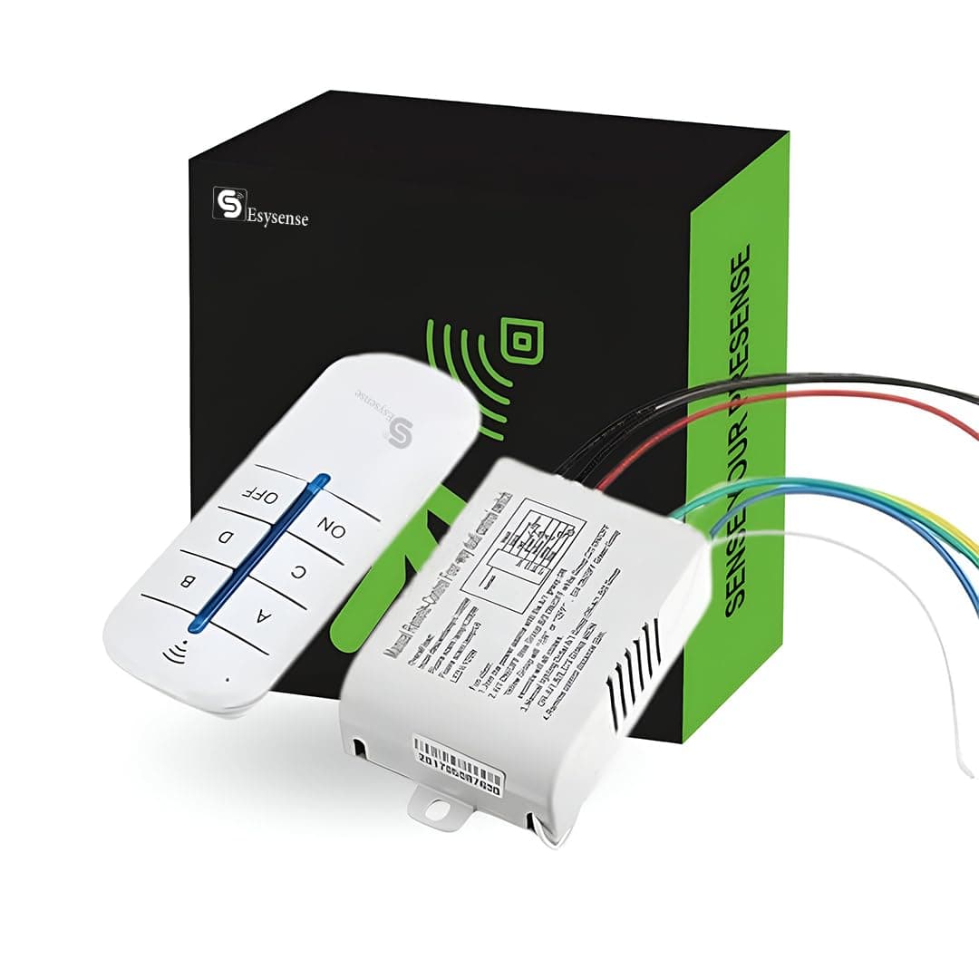 ESYSENSE 4-Way RF Remote Control Switch 220-240V for Lights & Fans ESY-TC35 | Controls up to 4 devices independently with one remote.