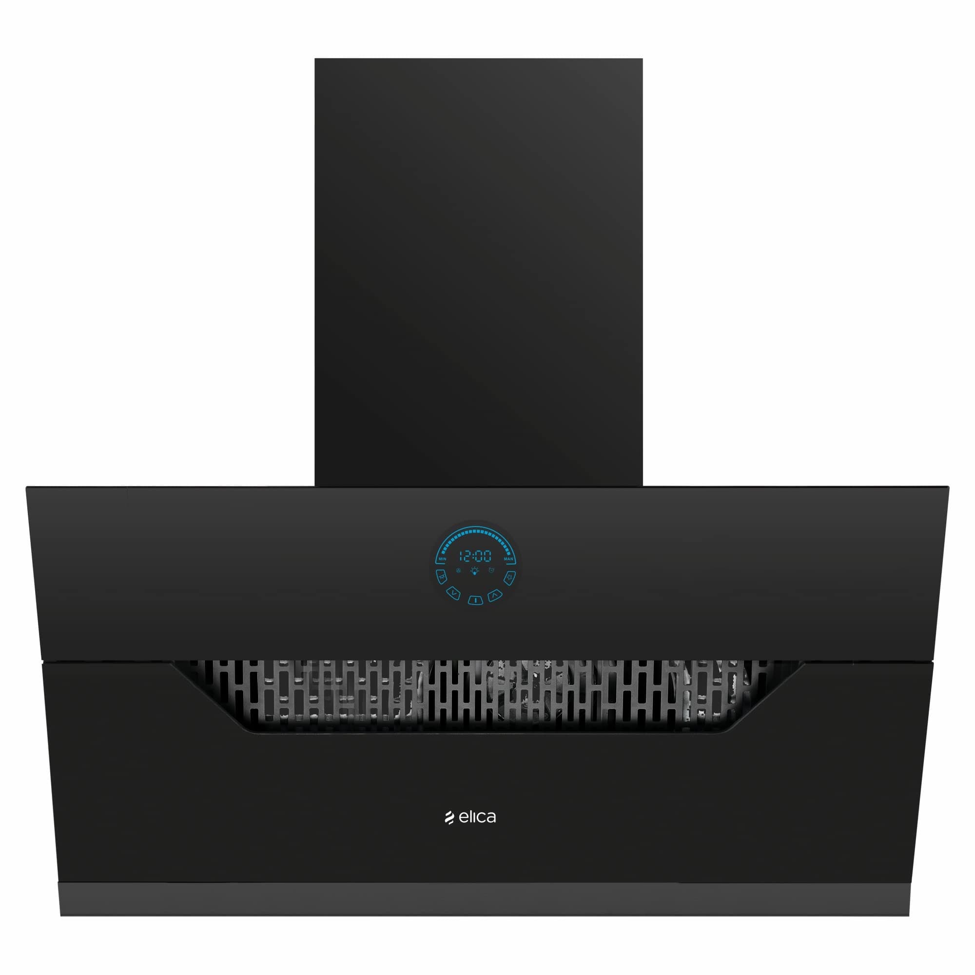 Elica 90cm 1350 m3/hr Filterless Auto Clean Angular Chimney with 15 Years Motor & 5 Years Comprehensive Warranty | EFL 107 HAC LTW VMS 90 | Touch + Palm Sensor Control | Black