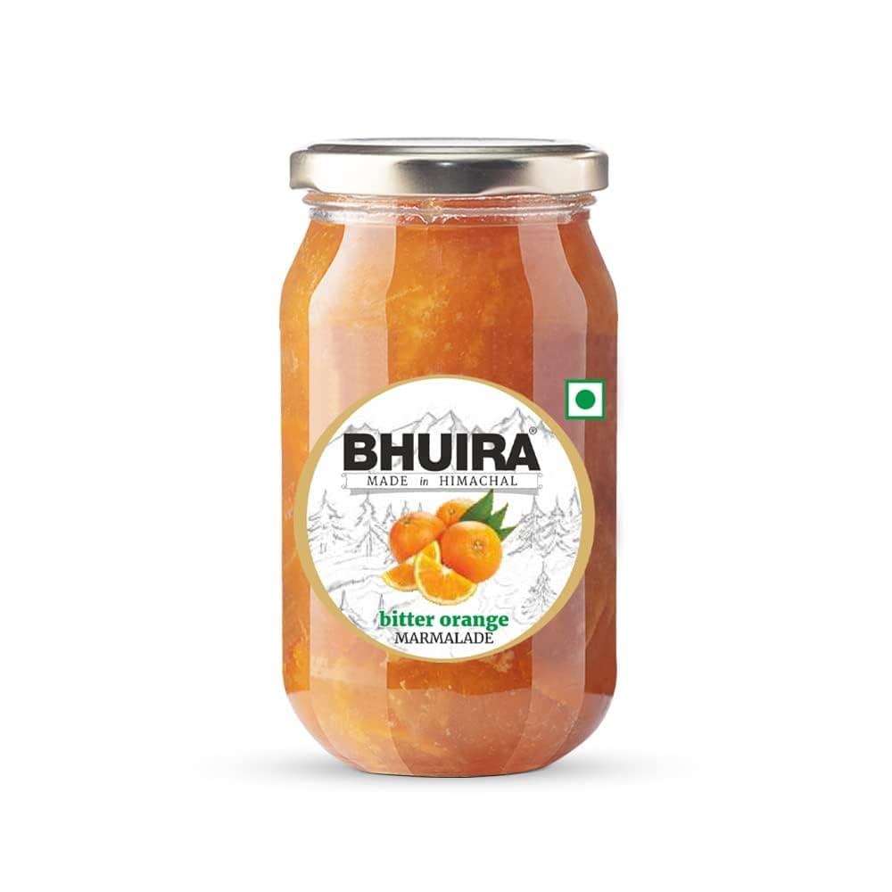 Bhuira Bitter Orange Marmalade- 470g | All Natural - No Added Preservatives, Artificial Colors | Handmade Himachal Vegan Spread | Breakfast Dessert Jam | Healthy Snack, Guilt-Free