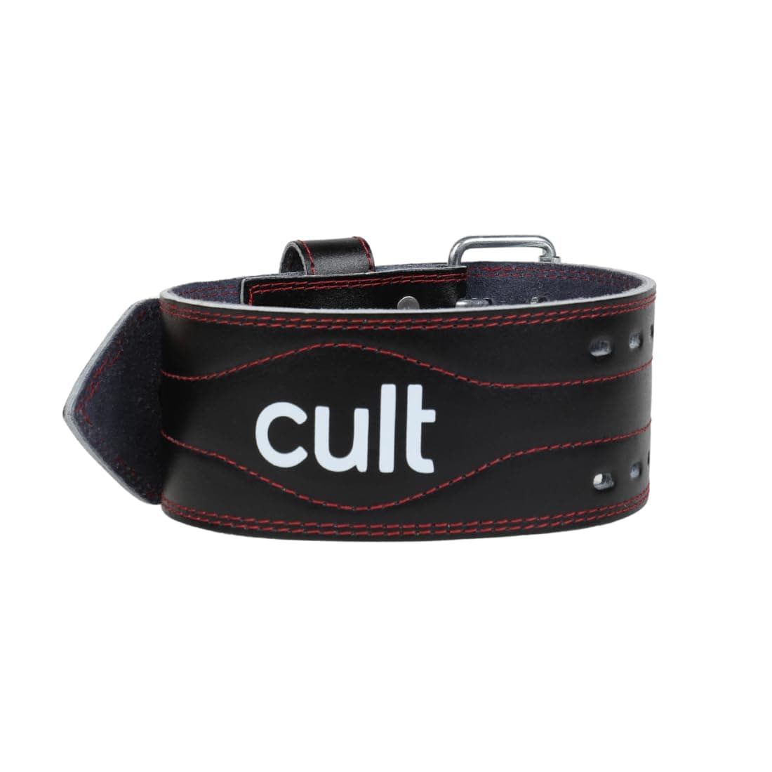 Cult Gym Belt Pro for Men and Women - Deadlift Belt for Workout, Weight Lifting, Powerlifting - Leather Exercise Belt for Back Support Black L