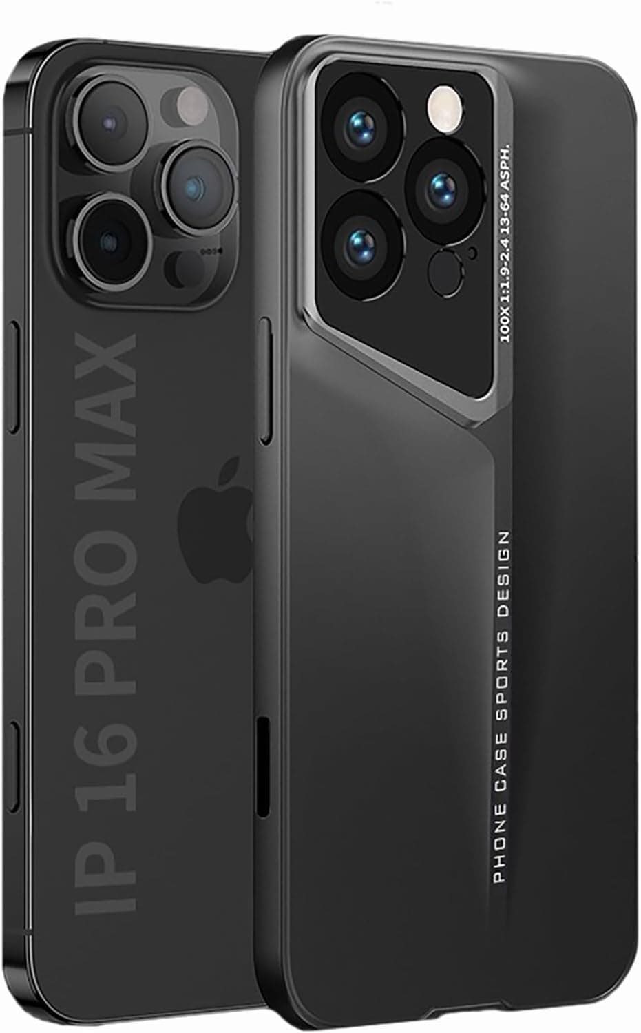 Scalebee Case for iPhone 16 Pro Max 5G - Ultra-Thin Aerodynamic Design Hard PC Back Cover, Shockproof Protection & Anti-Slip Slim Stylish Phone Case (Matte Black)