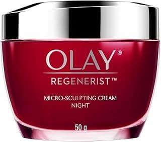 Olay Regenerist Micosculpting Night Cream | Hydrated, Plump, Bouncy Skin | With Hyaluronic Acid, Niacinamide and Peptides | Normal, Oily, Dry, Combination Skin | 50g | Hyaluronic Acid, Niacinamide & Peptides, Hydrated, Plump, Bouncy Skin, Normal, Oily, Dry, Combination Skin