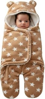 Aakriti Super Soft Printed Baby Blanket for Newborn||Ac Room Blanket for Summer||Infants Winter Swaddler||All Season Hooded Blanket for 0-6 Month Baby Boys and Baby Girls (Brown)