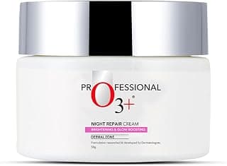 O3+ Night Repair Cream - Moisturiser For Brightening & Glowing Skin 50g | Fades Finelines & Wrinkles, Restores Skin Elasticity & Firmness - Ideal for All Skin Types