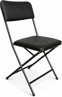 Bhavane Furniture Portable Folding Chair with Soft Cushioned Seat | Heavy Duty Foldable Metal Chair | Space Saving Chair for Home, Office, Dining, Balcony, Camping, Events & Guest Seating
