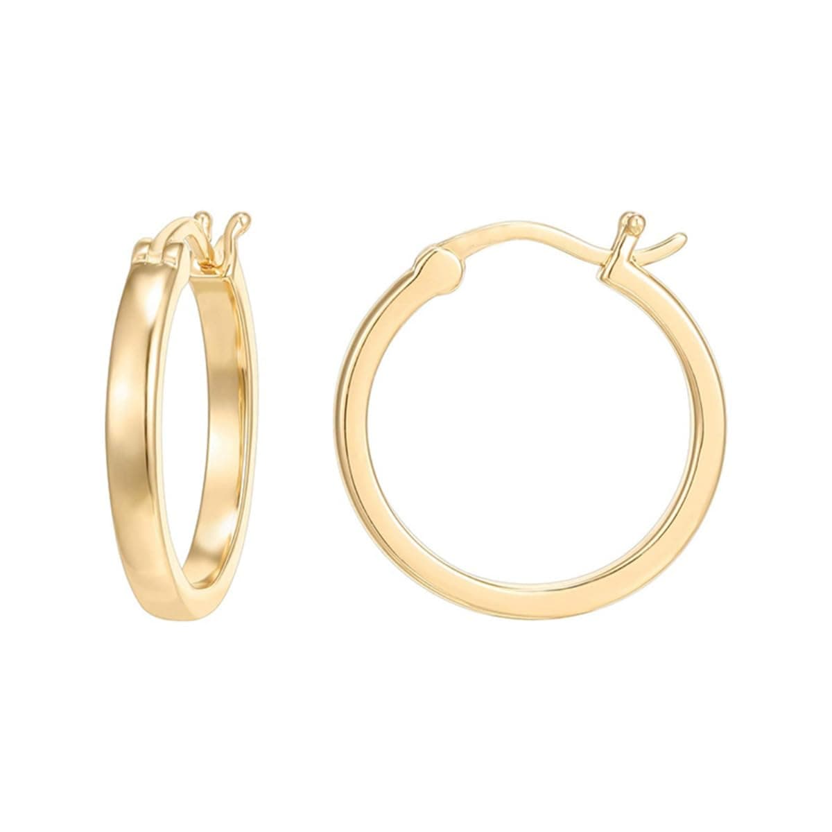 Aaishwarya 14K Gold Plated Thin Hoop Earrings for Women and Girls | Water-Resistant Anti-Tarnish | Classic Minimal Hoops | Lightweight & Everyday Wear Jewelry | Gift