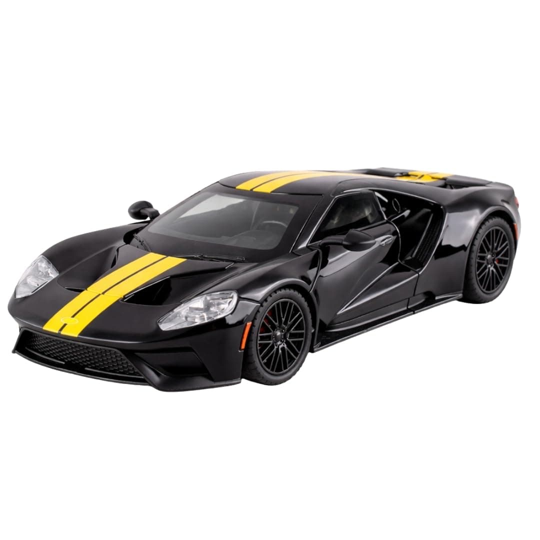 PLUSPOINT Die cast Metal GT 1:24 Toy Car Collectible,Vehicle Doors openable with Lights and Sounds,Pull Back Decoration Model Car Toy for Adults Kids Birthday Gifts