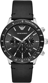 Emporio Armani Emporio Armani Leather Analog Black Dial Men Watch-Ar11243, Black Band