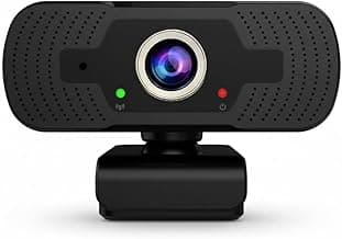 Full HD 1080P Webcam for PC & Laptop | USB Plug and Play Web Camera with Built-in Noise Cancellation Microphone | Online Classes, Video Conferencing & Streaming (Black)