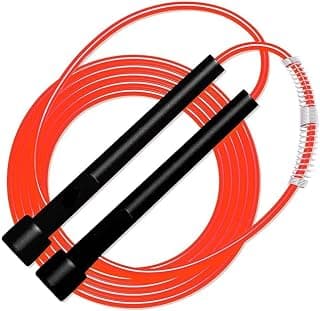 Zero Gravity Skipping Fitness Rope & Gym Skipping Rope For Men & Women Jump Rope For Workout & Exercise Sports Fitness Adjustable Jump Rope For Speed Skipping Lightweight (Red)