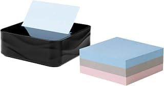 Post-It Note Dispenser, Modern Black, Pack Includes Dispenser and 3 Super Sticky Pop-up Sticky Notes Pads, 2X The Sticking Power (WAVE-330-BKVP)