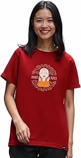 Bewakoof Women's Typography 100% Cotton T-Shirt - Boyfriend Fit, Round Neck, Half Sleeves