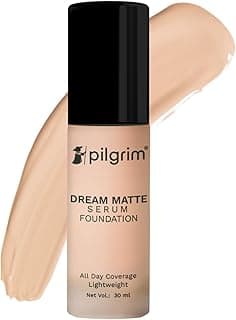 Pilgrim Medium Classic Nude Serum Liquid Foundation, Matte & Poreless,30 ml | Foundation for face make up infused |Water-Resistant,All Day Coverage|All Skin Types