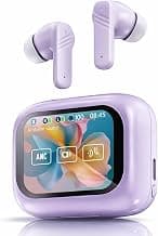 GEN PODS Touch TWS Earbuds | HD Touch Screen Display | 32dB ANC | Transparency Mode | 40 Hrs Playtime | AI-ENC Quad Mics | Spatial Audio | Bluetooth 5.4 | 4 EQ Modes (Purple)