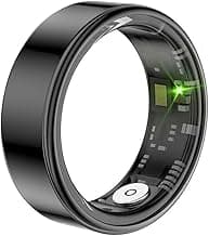 Ustick Smart Ring Health Tracker, Fitness Sleep & Heart Rate Monitor Tracker Smart Ring, Waterproof Bluetooth Fitness Tracker Ring IP68 Waterproof (Black, 10)