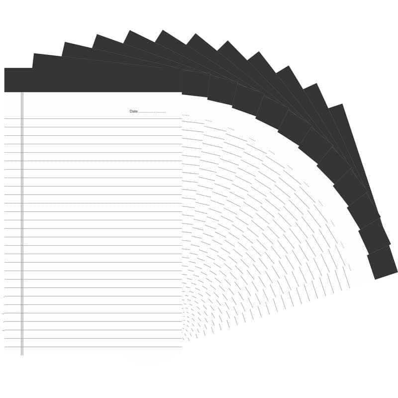 Clickedin - 12 Pieces A5 Size Note Pad, Perfect Writing Notes, Premium Paper Ruled Rough Note Pad (50 Pages Pad, White)