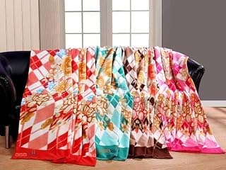 cottontail All Season Multipurpose Polar Fleece Single Bed Printed Assorted Multicolor Light Weight Blanket (Set of 2, 90 x 60 inches)(Skin Friendly) - Prime Collections | TC - 240