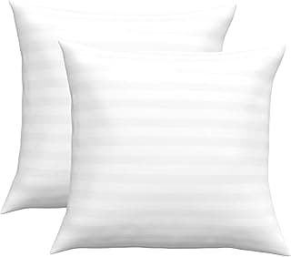 Kuber Industries Pack of 2 Cushion Pillow Filler | 12x12 Inch | Fluffy Microfiber Cushion Filler for Sofa-Living Room-Bedroom | Throw Couch Cushion Pillow Filler | White