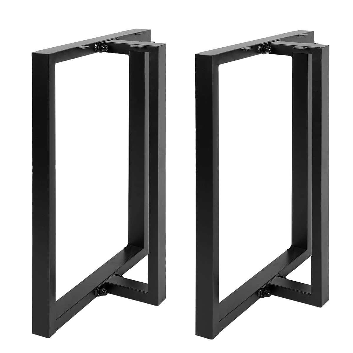 HOMEKAYT Metal T-Shape Desk Legs 28”x 24” Heavy Duty, 2 Pcs - Black